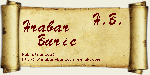 Hrabar Burić vizit kartica